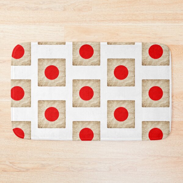 Item preview, Vintage Japan Flag Design – Retro Look – Square Motif designed and sold by KolbaVison.