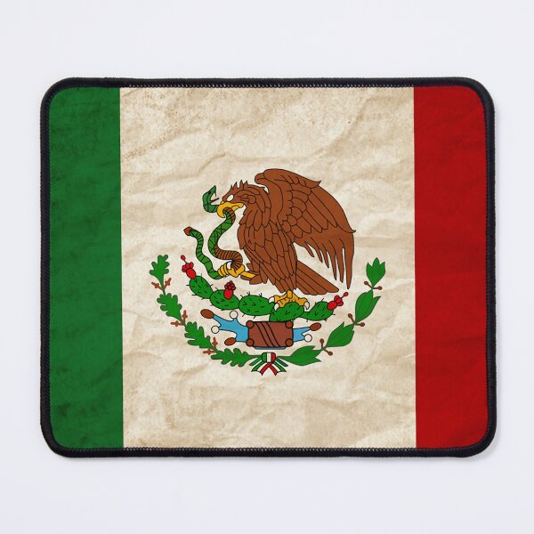 Item preview, Vintage Mexico Flag Design – Retro Look – Square Motif designed and sold by KolbaVison.