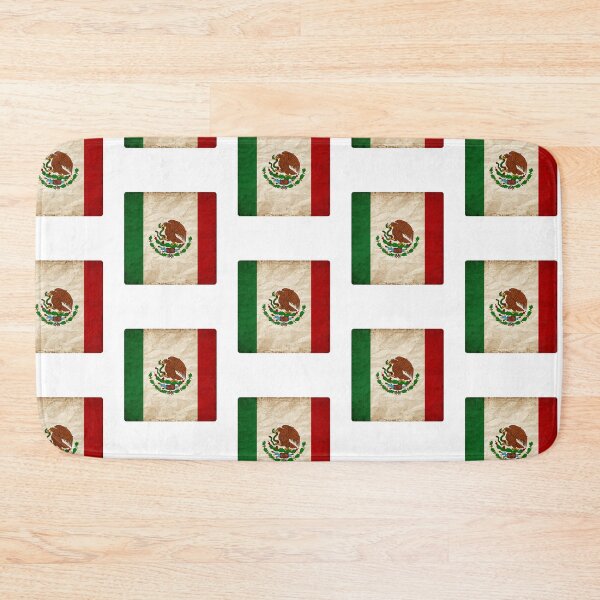 Item preview, Vintage Mexico Flag Design – Retro Look – Square Motif designed and sold by KolbaVison.