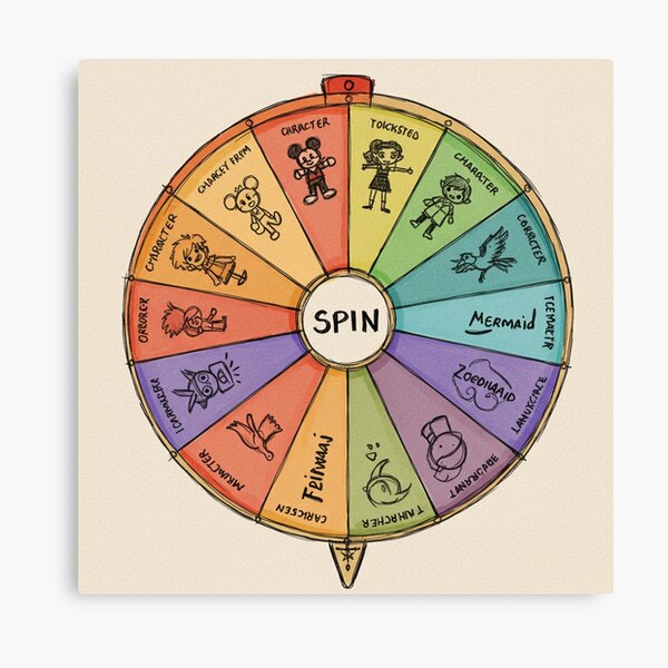 Artikel-Vorschau von Kreatives Spin Art Wheel - Inspirationsgenerator, designt und verkauft von PhotiniaART.