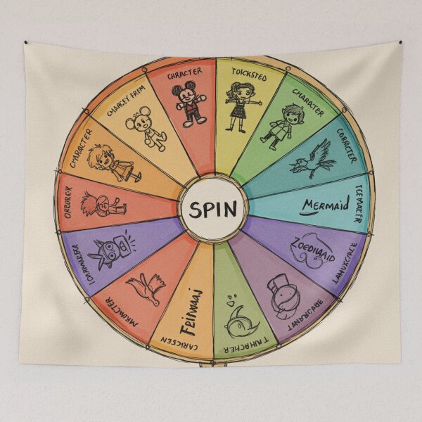 Item preview, Creative Spin Art Wheel - Inspiration Generator designed and sold by PhotiniaART.