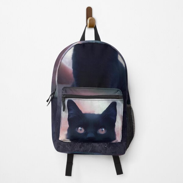 Item preview, Cat sitting in a clearing with the moon and stars behind it in a cloudless sky designed and sold by Paul-Place.