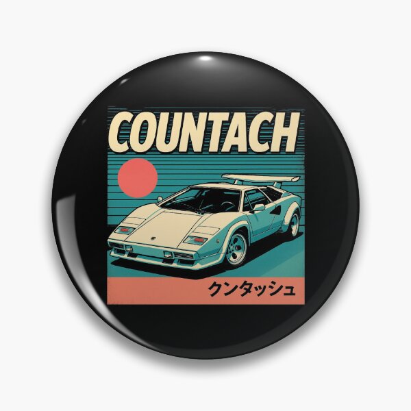 Item preview, Countach Retro Vaporwave Poster – 80s JDM-Style Supercar Artwork designed and sold by TheArtOfCar.