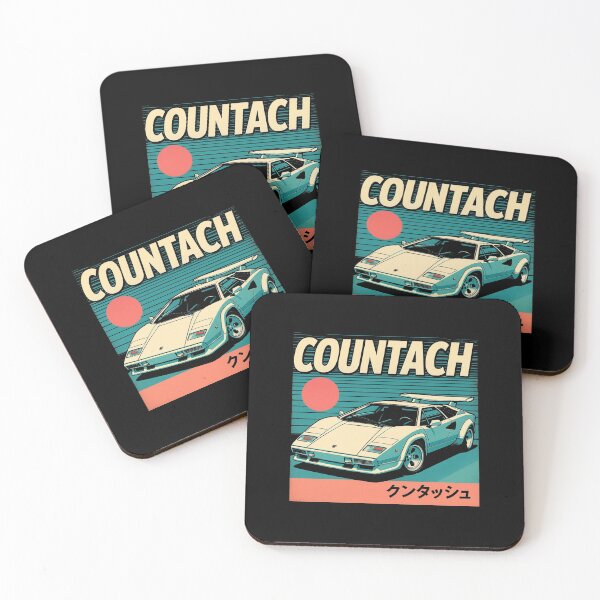 Item preview, Countach Retro Vaporwave Poster – 80s JDM-Style Supercar Artwork designed and sold by TheArtOfCar.