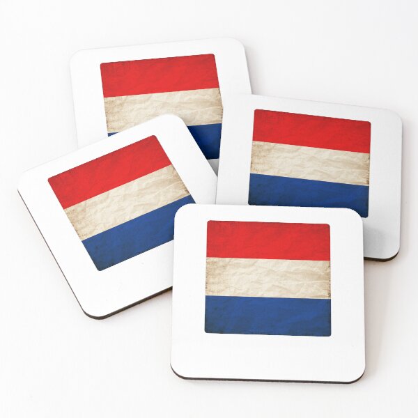 Item preview, Vintage Dutch Flag Design – Retro Look – Square Motif designed and sold by KolbaVison.