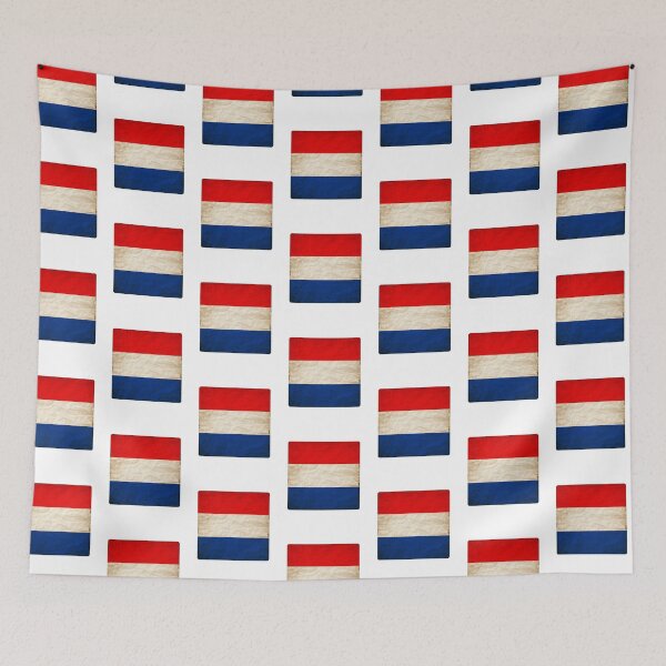 Item preview, Vintage Dutch Flag Design – Retro Look – Square Motif designed and sold by KolbaVison.
