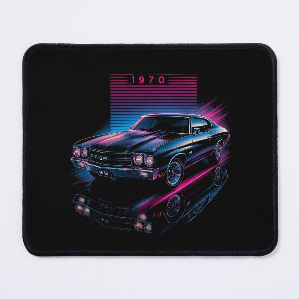 Item preview, 1970 Chevelle SS Neon Vaporwave Muscle Car Poster – Retro Synthwave Art Print designed and sold by TheArtOfCar.