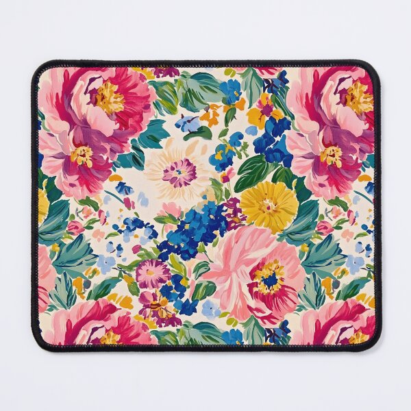 Item preview, French country roses and flowers on cream toile de jouy designed and sold by SophieClimaArt.