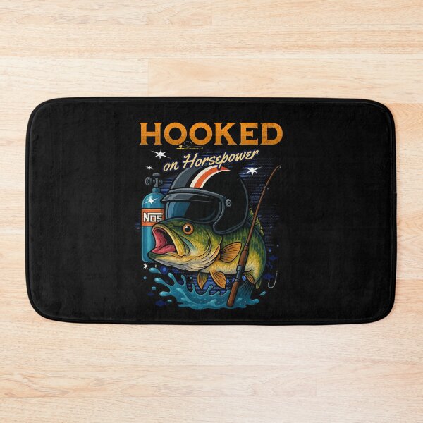 Item preview, Hooked On Horsepower Funny Fishing Racing Drag Boat Racing Drag Racing Fishermen Fish designed and sold by CarantinedChaos.