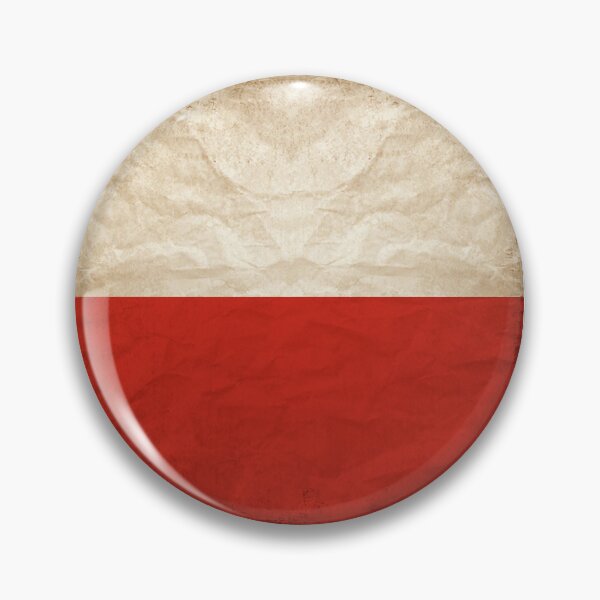 Item preview, Vintage Poland Flag Design – Retro Look – Square Motif designed and sold by KolbaVison.