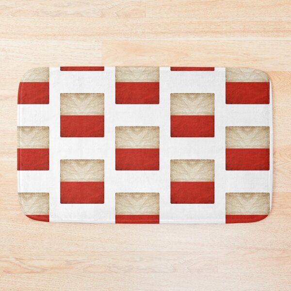 Item preview, Vintage Poland Flag Design – Retro Look – Square Motif designed and sold by KolbaVison.