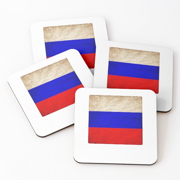 Item preview, Vintage Russia Flag Design – Retro Look – Square Motif designed and sold by KolbaVison.