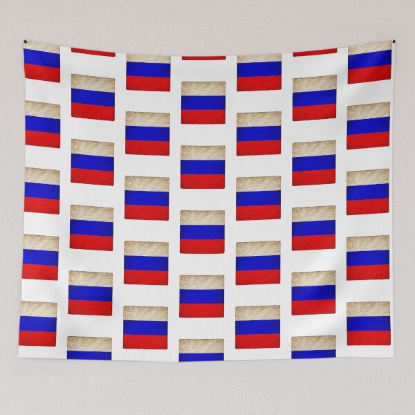 Item preview, Vintage Russia Flag Design – Retro Look – Square Motif designed and sold by KolbaVison.