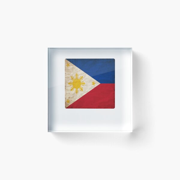 Item preview, Vintage Philippines Flag Design – Retro Look – Square Motif designed and sold by KolbaVison.