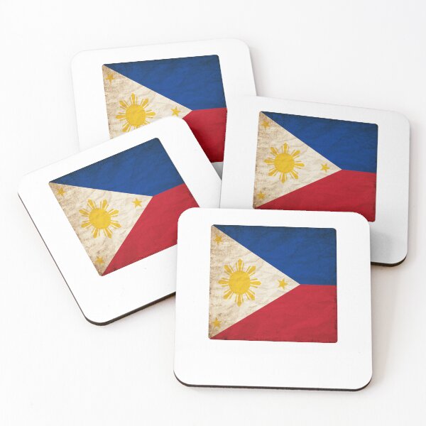 Item preview, Vintage Philippines Flag Design – Retro Look – Square Motif designed and sold by KolbaVison.