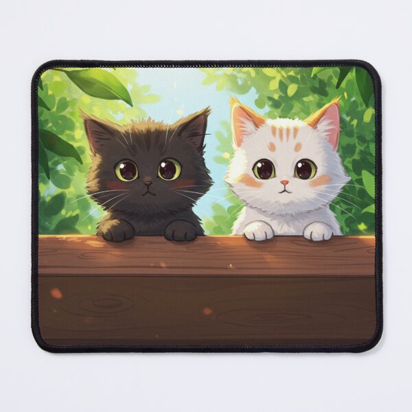 Item preview, Adorable Kittens Peeking - Whimsical Cat Illustration designed and sold by PhotiniaART.