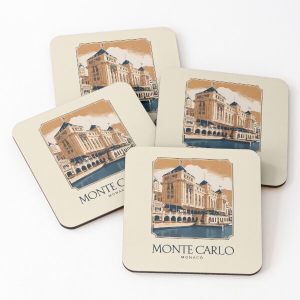 Item preview, A Vintage Travel Illustration of Monte Carlo - Monaco  designed and sold by GoodOldVintage.