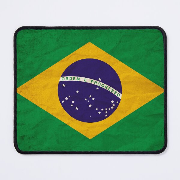 Item preview, Vintage Brazil Flag Design – Retro Look – Square Motif designed and sold by KolbaVison.