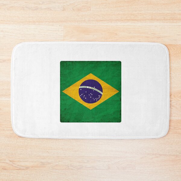 Item preview, Vintage Brazil Flag Design – Retro Look – Square Motif designed and sold by KolbaVison.