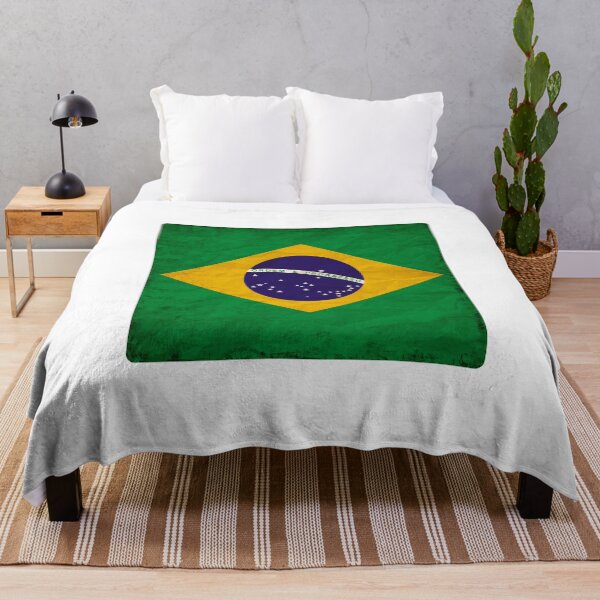 Item preview, Vintage Brazil Flag Design – Retro Look – Square Motif designed and sold by KolbaVison.