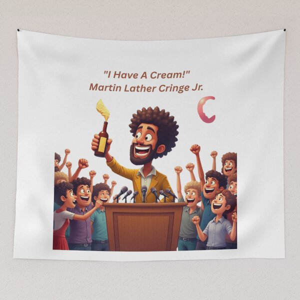 Item preview, A funny quote of a speech by satirist Martin Lather Cringe Jr designed and sold by Jamesk82.