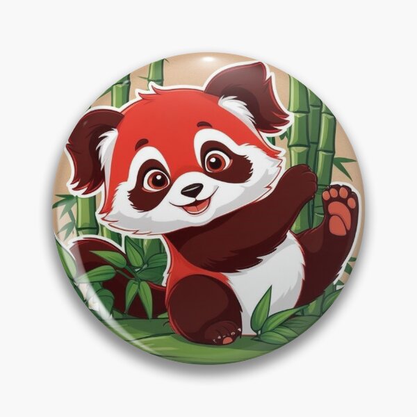 Item preview, cute red panda in bamboo forest designed and sold by gabrielvlmx.