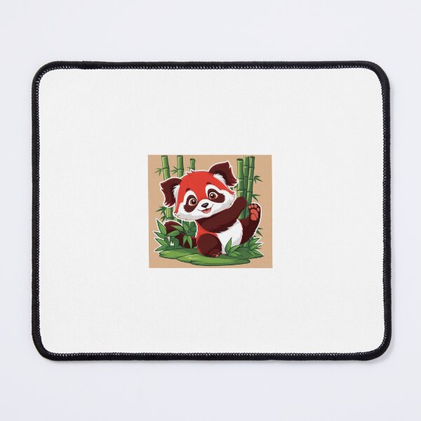 Item preview, cute red panda in bamboo forest designed and sold by gabrielvlmx.