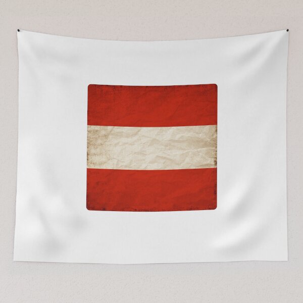 Item preview, Vintage Austria Flag Design – Retro Look – Square Motif designed and sold by KolbaVison.