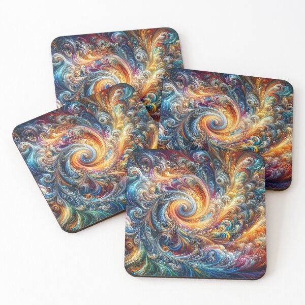 Item preview, Vibrant Swirling Fractal Art  Colorful Abstract Digital Design designed and sold by FusionGaze.