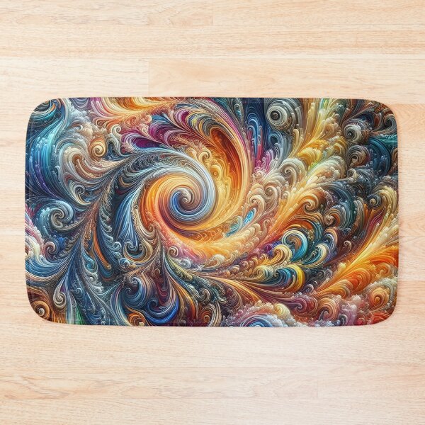 Item preview, Vibrant Swirling Fractal Art  Colorful Abstract Digital Design designed and sold by FusionGaze.