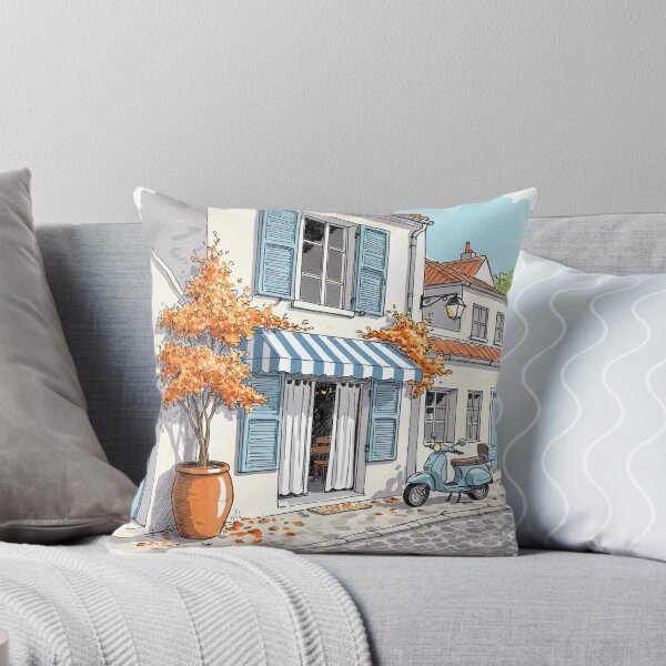 Item preview, Charming Café Street Scene - Floral Delight designed and sold by PhotiniaART.