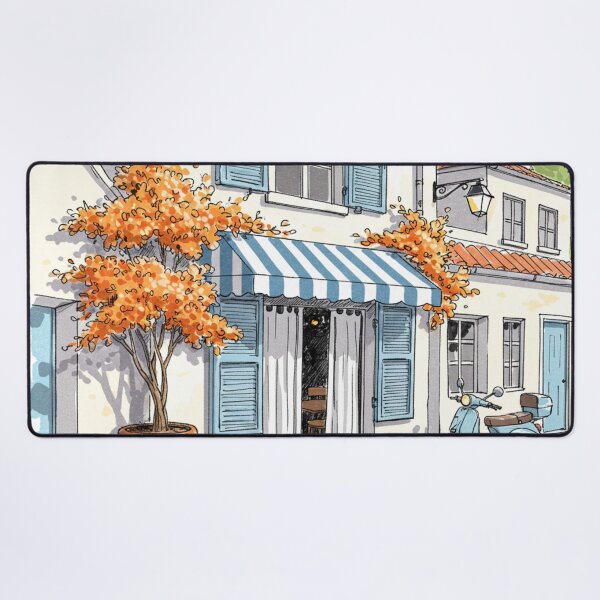 Item preview, Charming Café Street Scene - Floral Delight designed and sold by PhotiniaART.