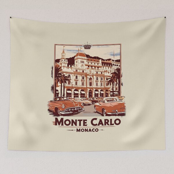 Item preview, A Vintage Travel Illustration of Monte Carlo - Monaco  designed and sold by GoodOldVintage.