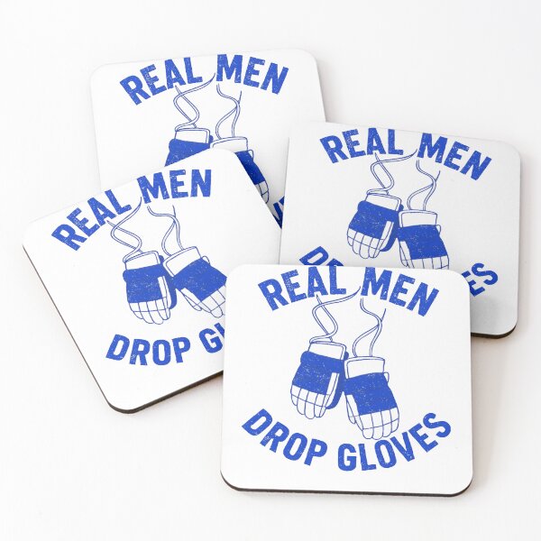 Item preview, Real men drop gloves - Ice hockey puck fight  designed and sold by SkeletonsDanger.