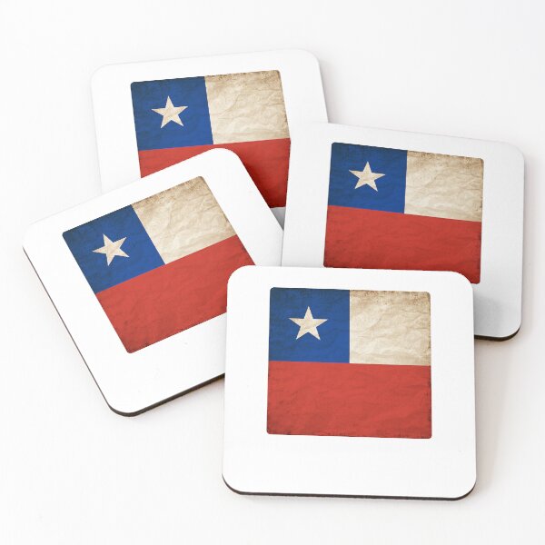 Item preview, Vintage Chile Flag Design – Retro Look – Square Motif designed and sold by KolbaVison.