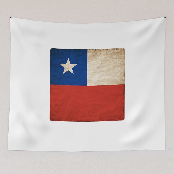 Item preview, Vintage Chile Flag Design – Retro Look – Square Motif designed and sold by KolbaVison.