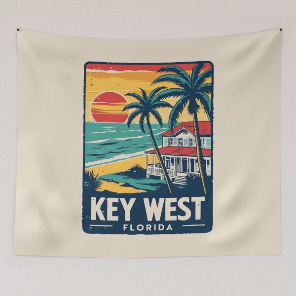 Item preview, A Vintage Illustration of Key West - Florida - US  designed and sold by GoodOldVintage.