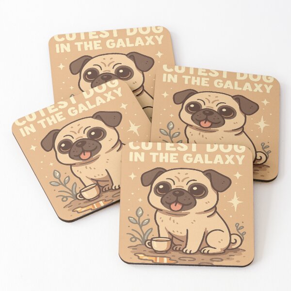 Item preview, “Cutest Dog in the Galaxy – Pug Edition” designed and sold by GalenaDeco.