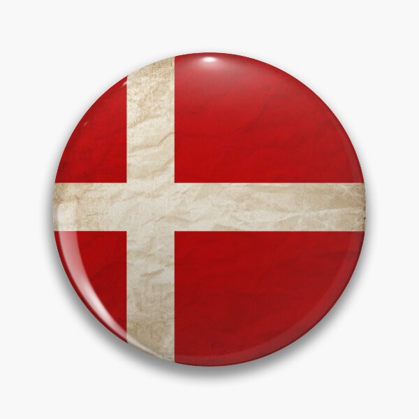 Item preview, Vintage Denmark Flag Design – Retro Look – Square Motif designed and sold by KolbaVison.