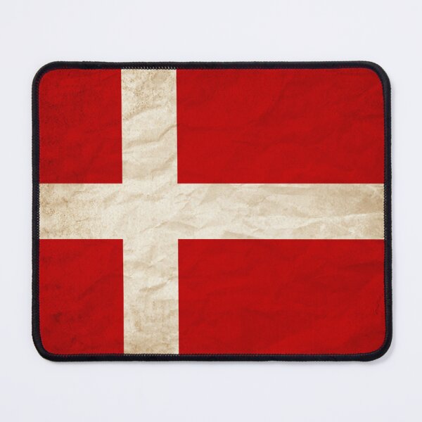 Item preview, Vintage Denmark Flag Design – Retro Look – Square Motif designed and sold by KolbaVison.