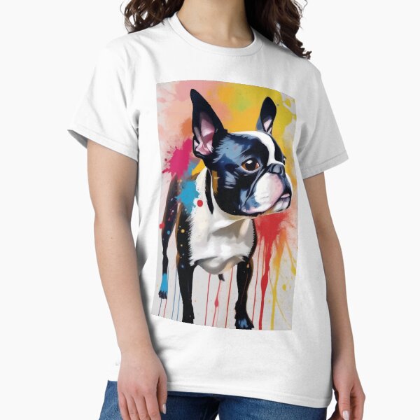 Item preview, Painted Pup: Boston Terrier Splash Attack designed and sold by AbstractAnom.