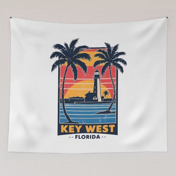 Item preview, A Vintage Illustration of Key West - Florida - US  designed and sold by GoodOldVintage.