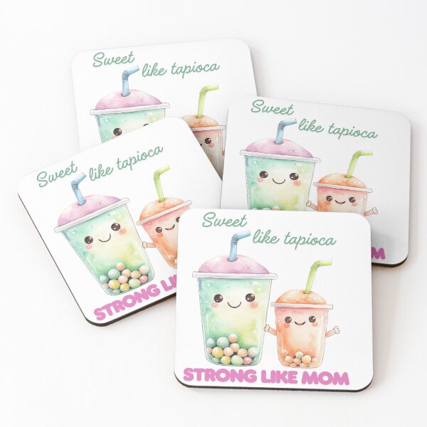 Item preview, Sweet Like Tapioca, Strong Like Mom – Cute Bubble Tea Mother's Day Art designed and sold by VikArt7.