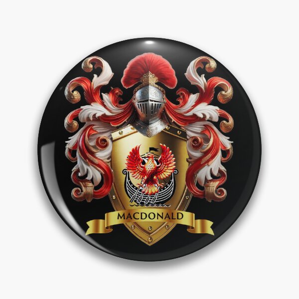 Item preview, MacDonald Clan Crest  Fiery Phoenix and Viking Ship of Highland Power designed and sold by Highlandkings.