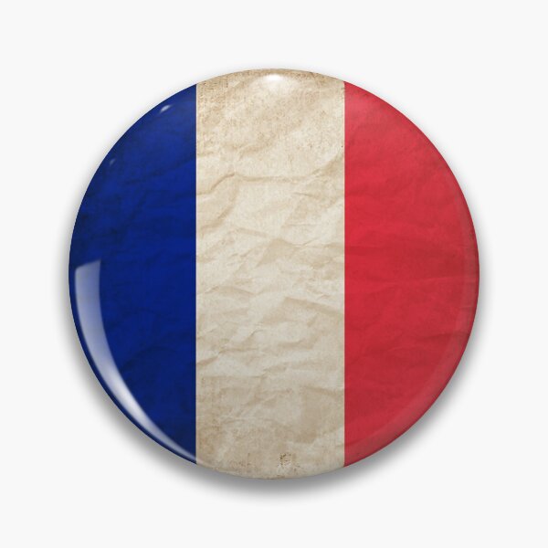 Item preview, Vintage France Flag Design – Retro Look – Square Motif designed and sold by KolbaVison.