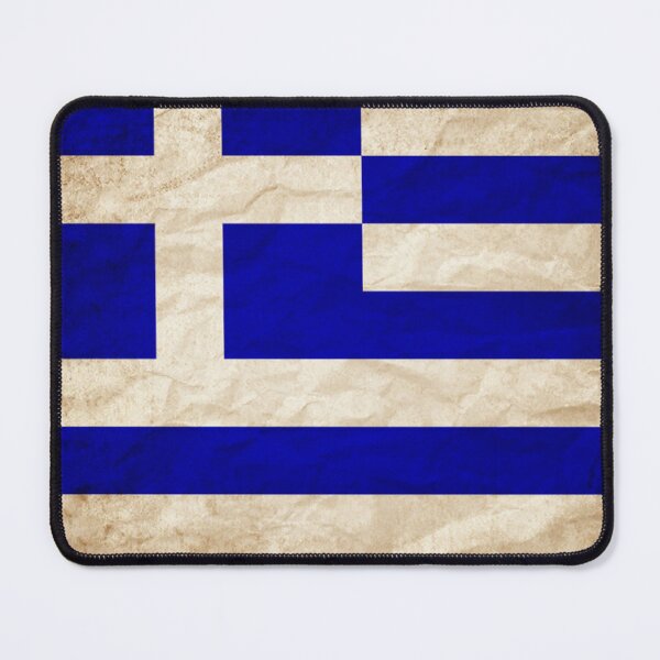 Item preview, Vintage Greece Flag Design – Retro Look – Square Motif designed and sold by KolbaVison.