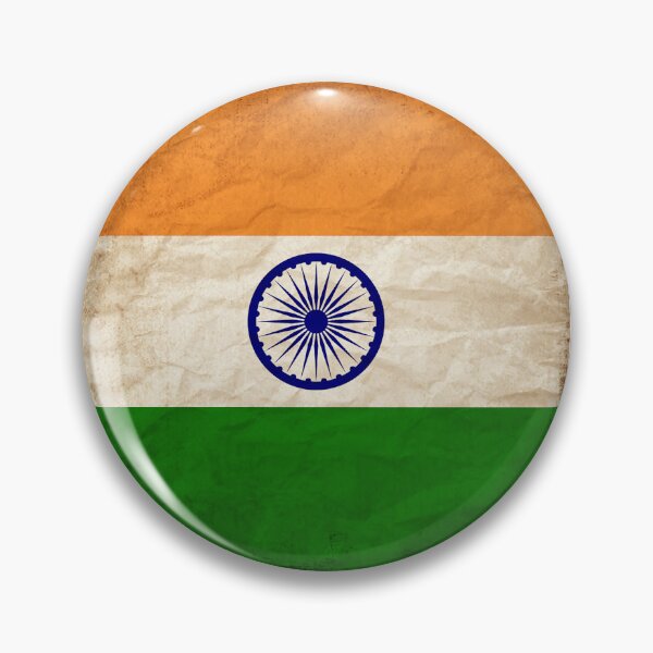 Item preview, Vintage India Flag Design – Retro Look – Square Motif designed and sold by KolbaVison.