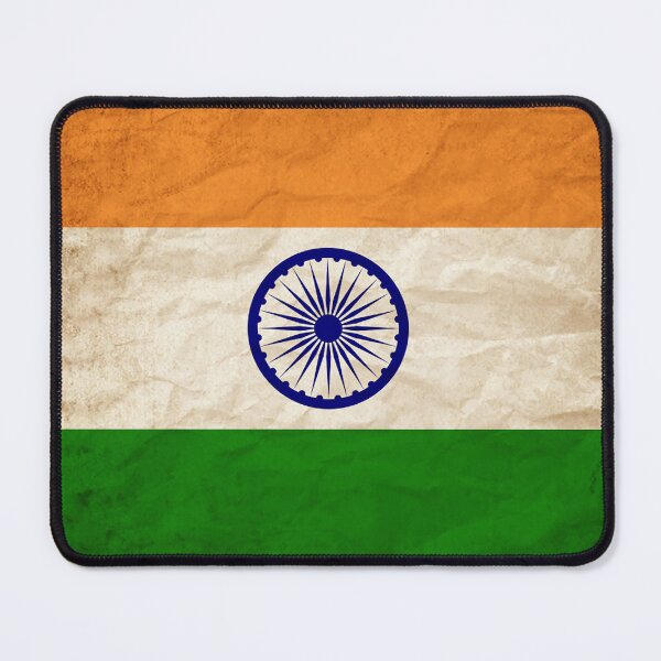 Item preview, Vintage India Flag Design – Retro Look – Square Motif designed and sold by KolbaVison.