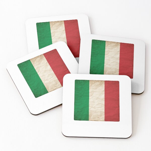 Item preview, Vintage Italy Flag Design – Retro Look – Square Motif designed and sold by KolbaVison.