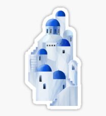 Santorini island in the Greece Sticker